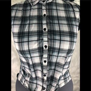 French Laundry Plaid Blouse